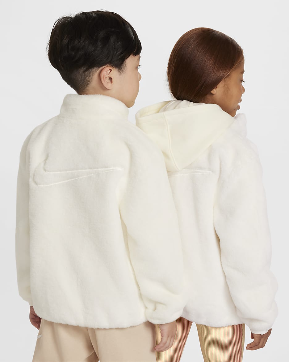 Nike Little Kids' Faux Fur Jacket - Sail