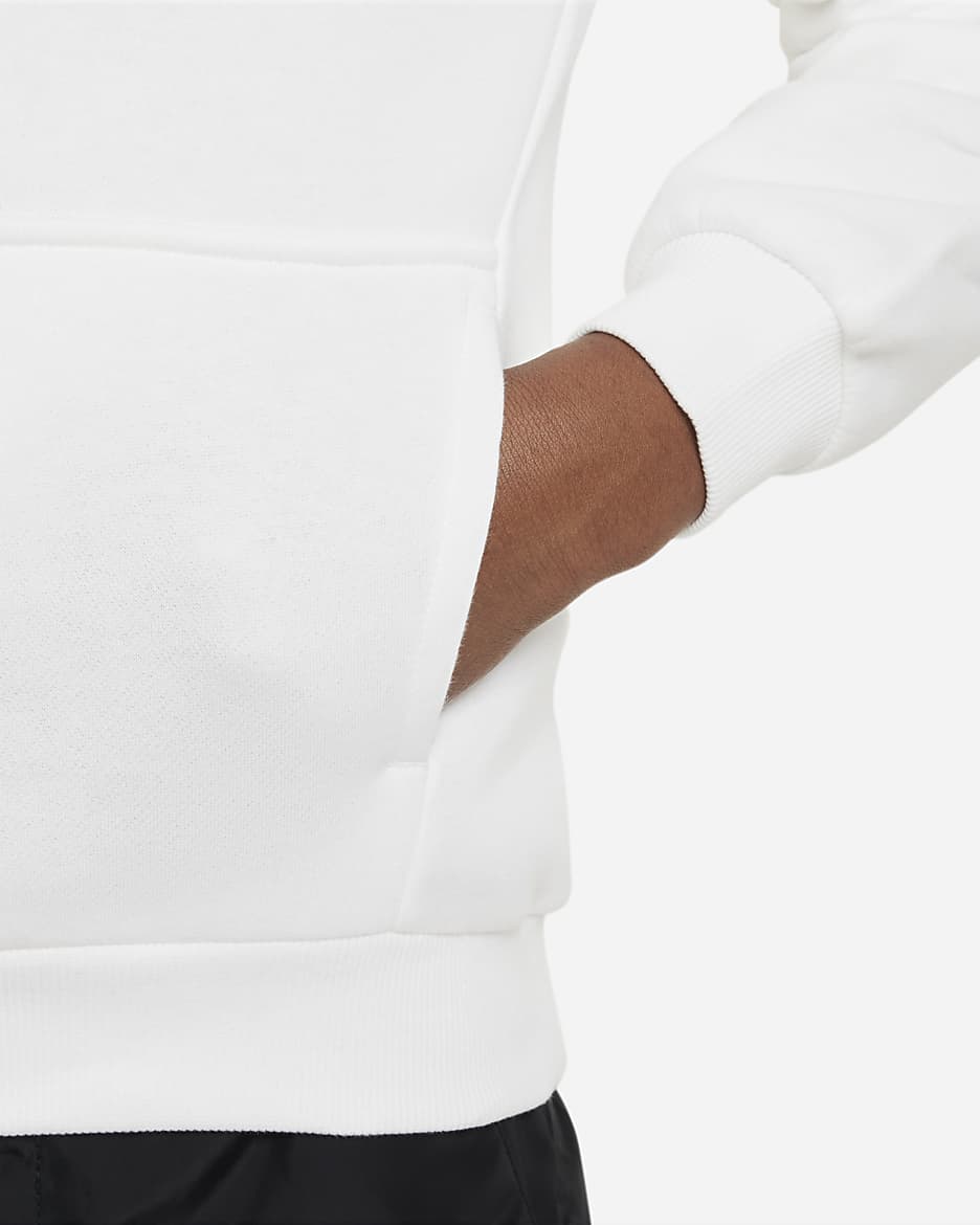 Sweat à capuche Nike Sportswear Club Fleece pour ado - Blanc/Noir