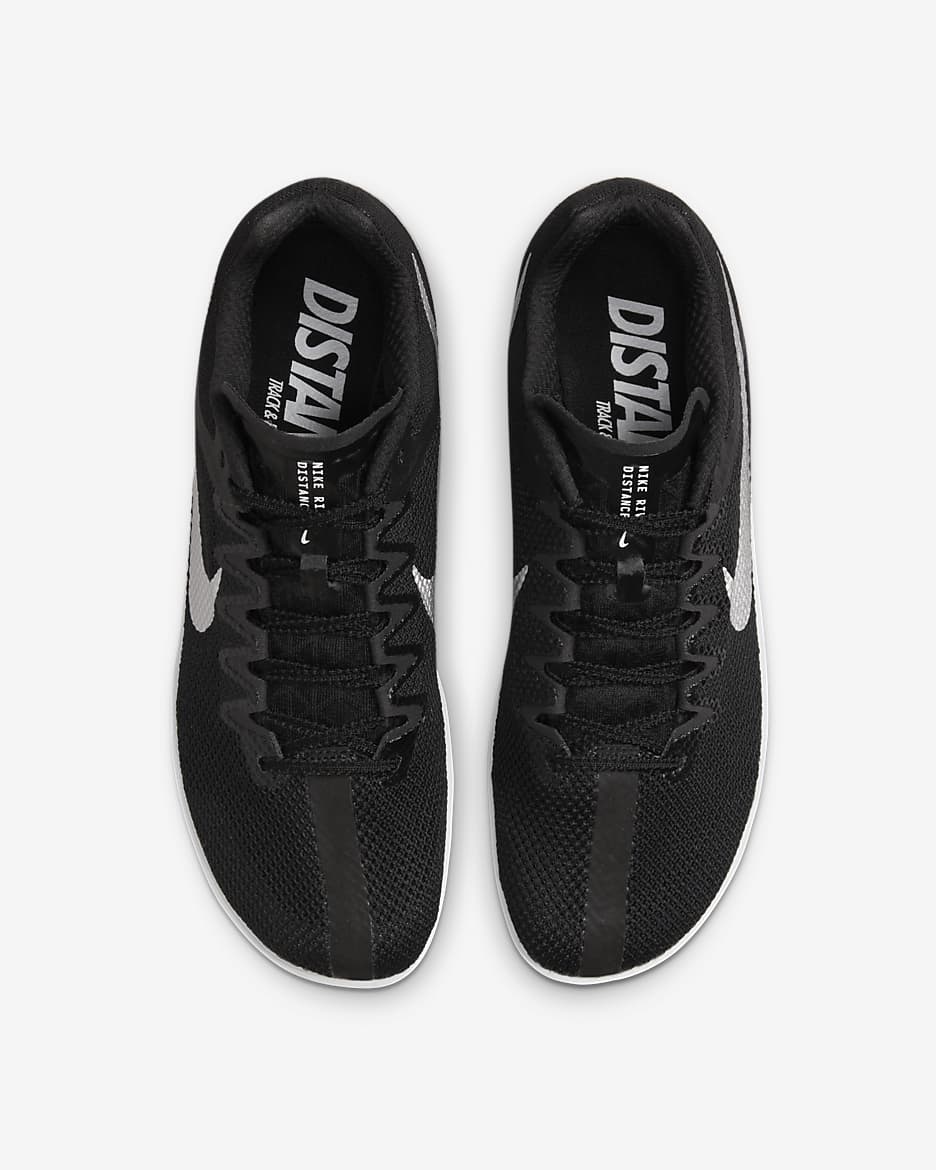 Sapatilhas de atletismo para distância Nike Rival Distance - Preto/Cinzento Smoke escuro/Cinzento Smoke claro/Prateado metalizado