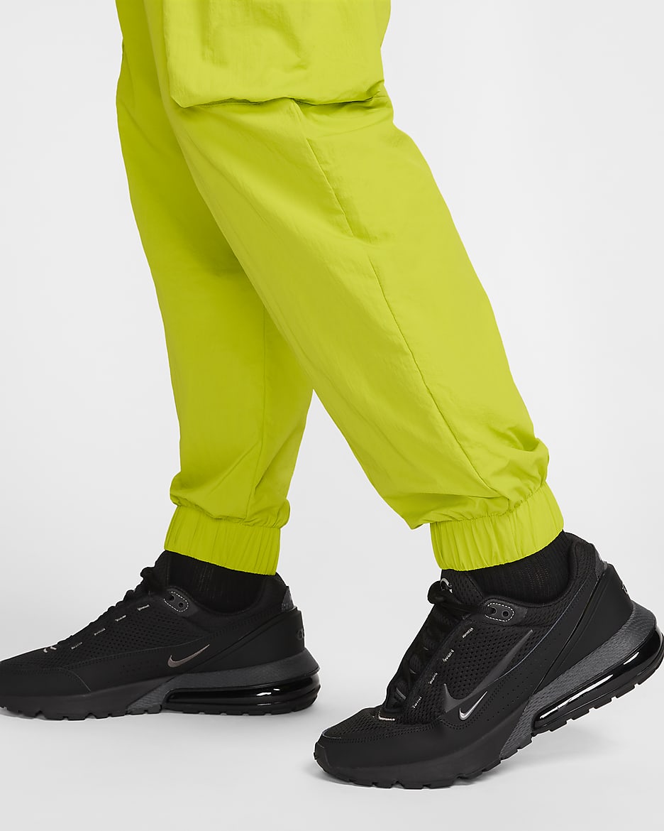 Nike Tech Men's Woven Cargo Trousers - Bright Cactus/Black