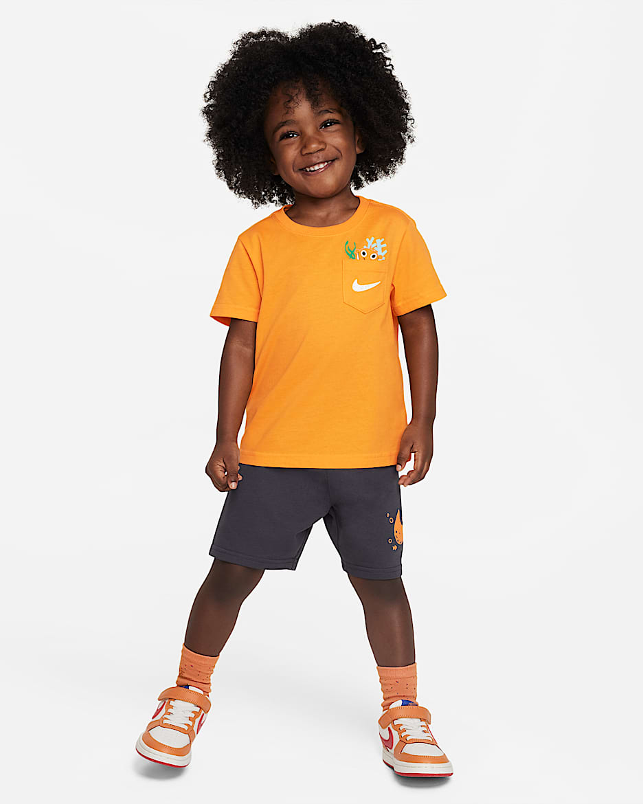 ナイキ スポーツウェア コーラル リーフ Tシャツ アンド ショートパンツ セット ベビー ツーピース セットアップ - グリッドアイアン