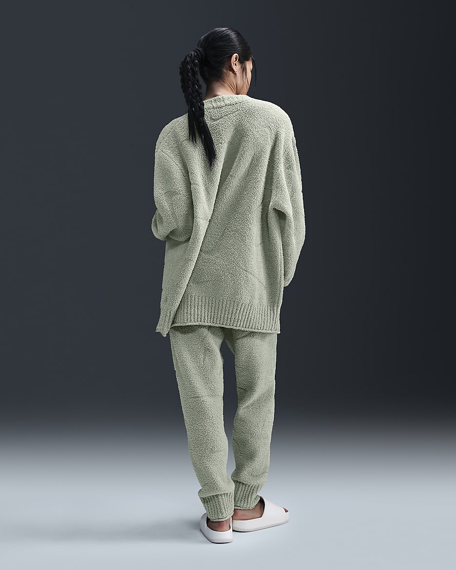 Nike Sportswear Phoenix Cosy Bouclé Women's High-Waisted Oversized Knit Trousers - Jade Horizon