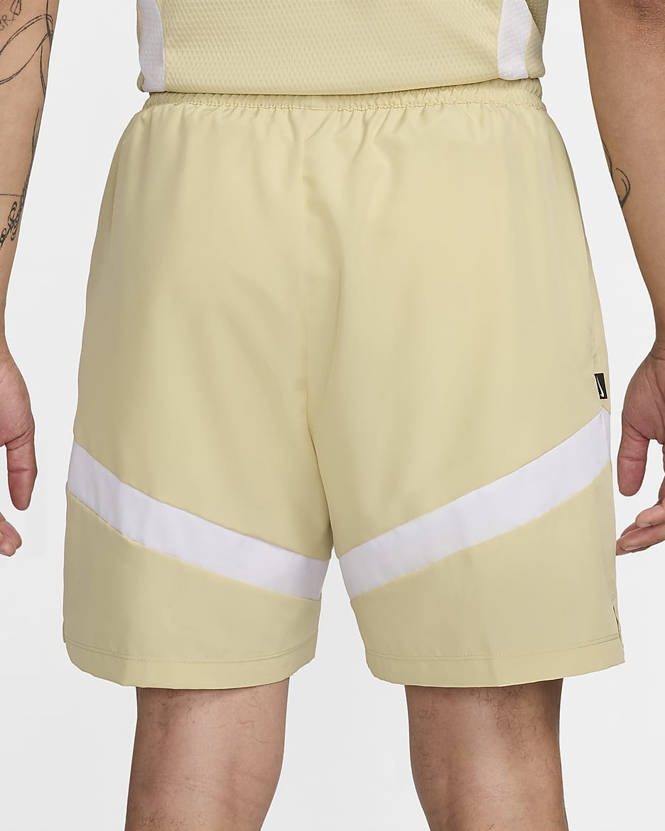 Short de basket tissé Dri-FIT Nike Icon 15 cm pour homme - Team Gold/Team Gold/Blanc/Noir