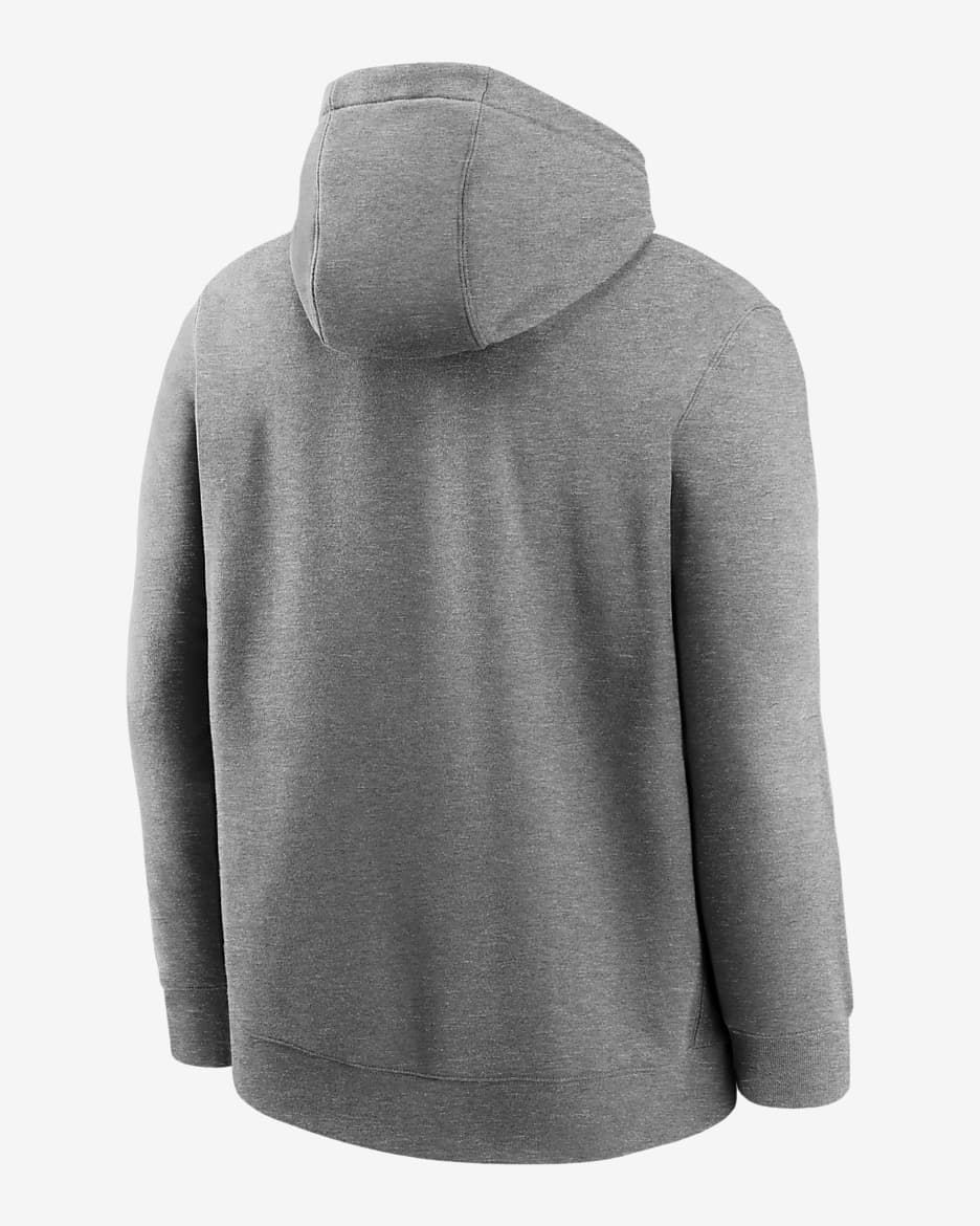 Ohio State Buckeyes Legacy Club Primary Logo Men's Nike College Pullover Hoodie - Dark Grey Heather