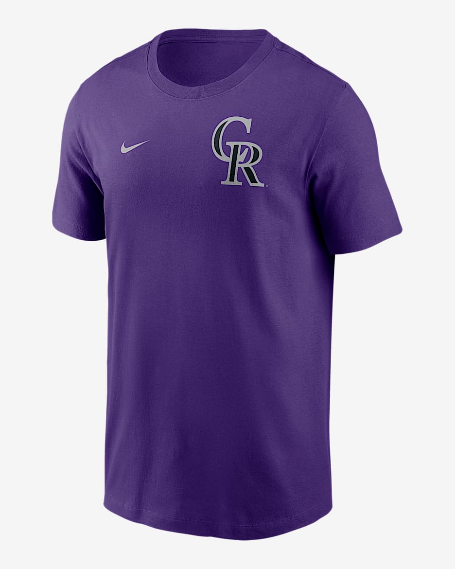 Colorado Rockies 2-Hit Men's Nike MLB T-Shirt - Purple