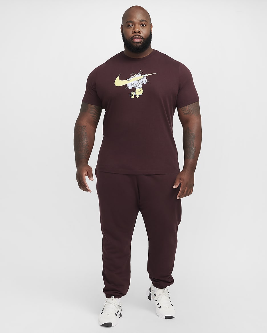 Nike Men's Dri-FIT Fitness T-Shirt - Burgundy Crush