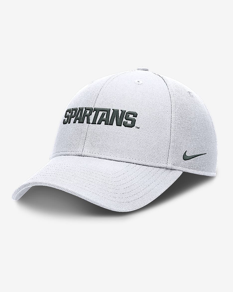 Michigan State On-Field Rise Gameday Men's Nike Dri-FIT College Trucker Adjustable Hat - White