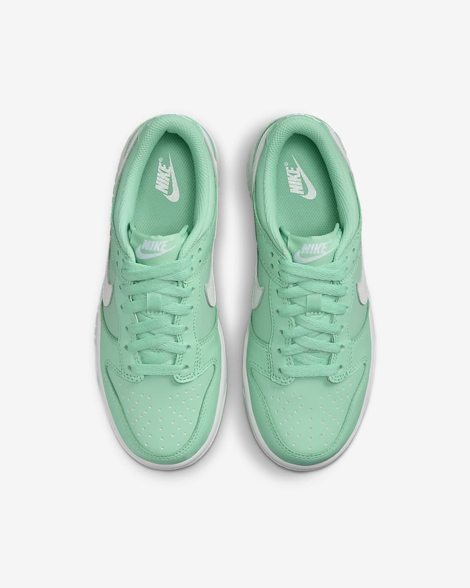 รองเท้าเด็กโต Nike Dunk Low - Emerald Rise/ขาว