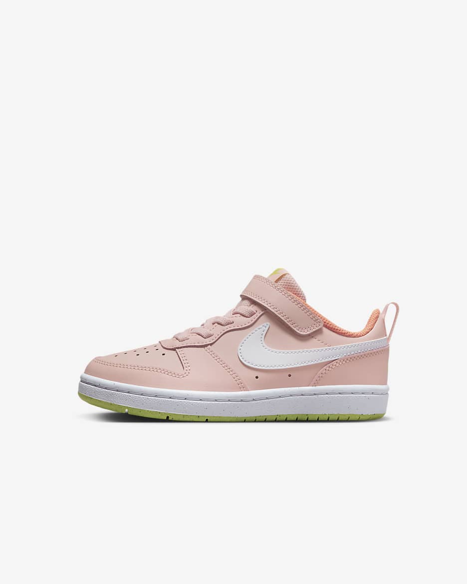 รองเท้าเด็กเล็ก Nike Court Borough Low 2 - Arctic Orange/Atomic Green/Orange Trance/ขาว