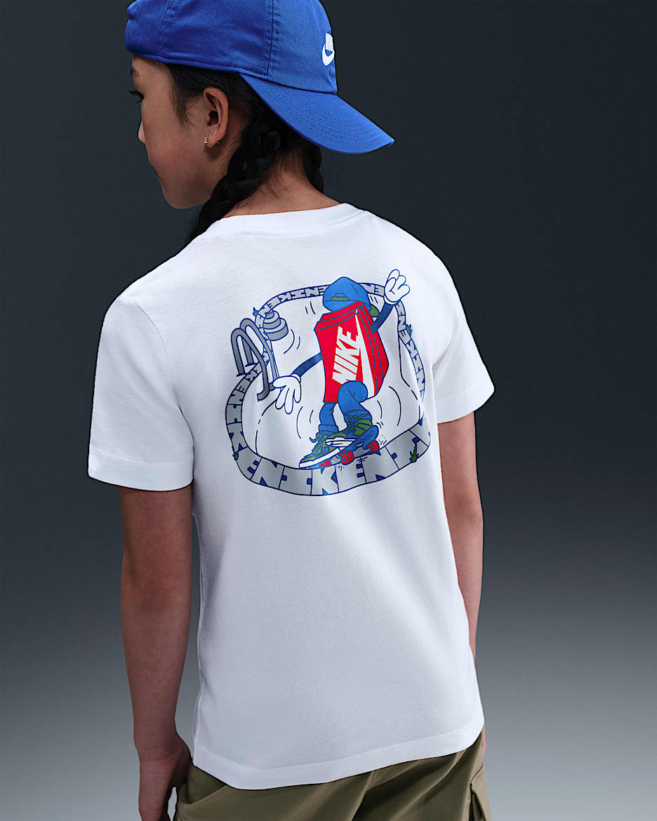 Playera para niños talla grande Nike Sportswear - Blanco