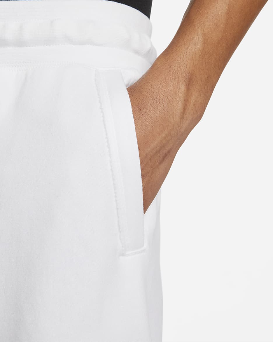 Short en molleton Nike Club Alumni pour homme - Blanc/Blanc/Noir