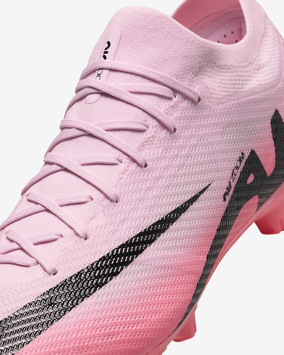 Nike Mercurial Vapor 15 Pro HG Low-Top Soccer Cleats - Pink Foam/Black