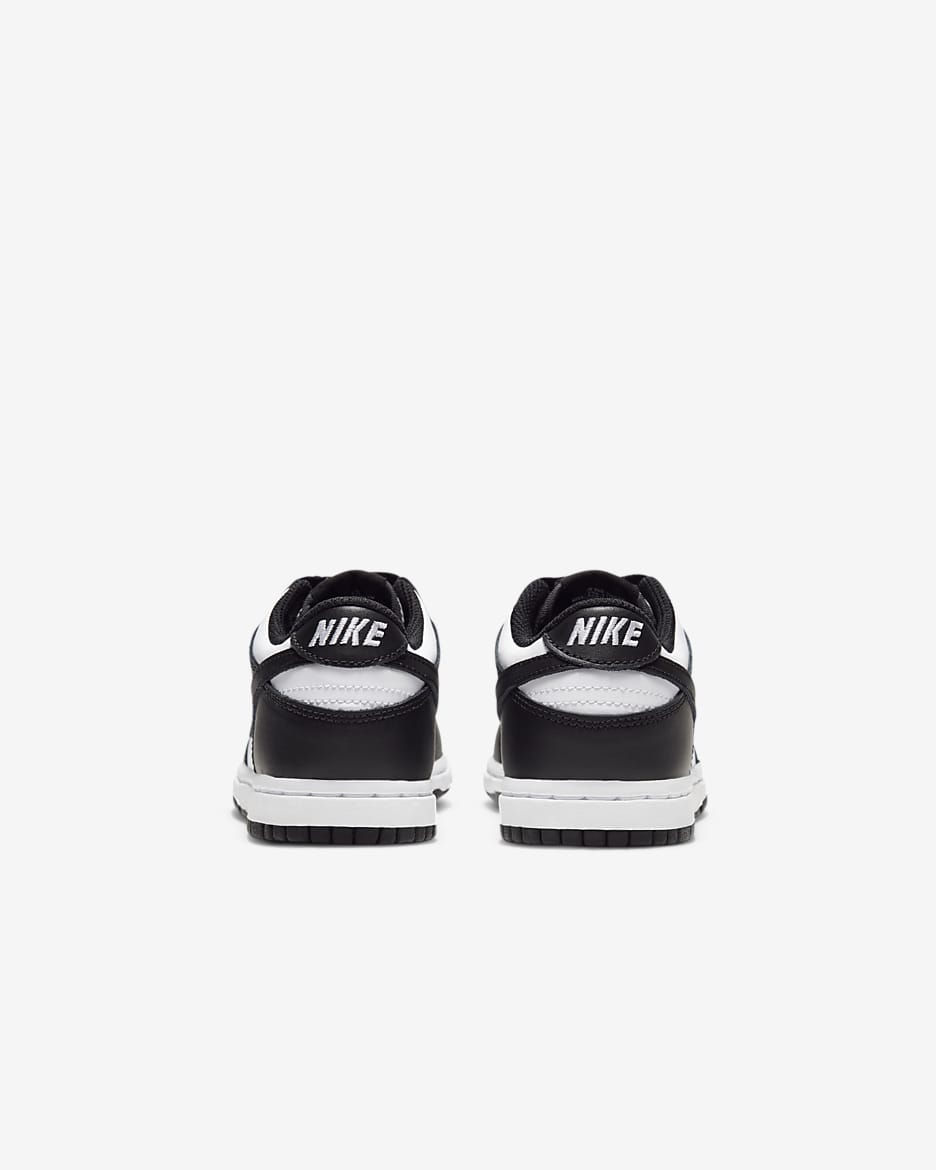 Nike Dunk Low Little Kids' Shoes - White/White/Black