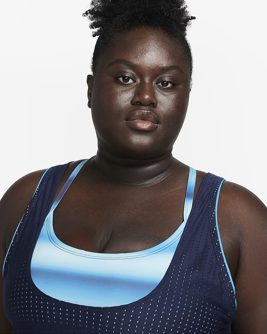 Nike Swim Women's Convertible Layered Tankini Top (Plus Size) - Midnight Navy