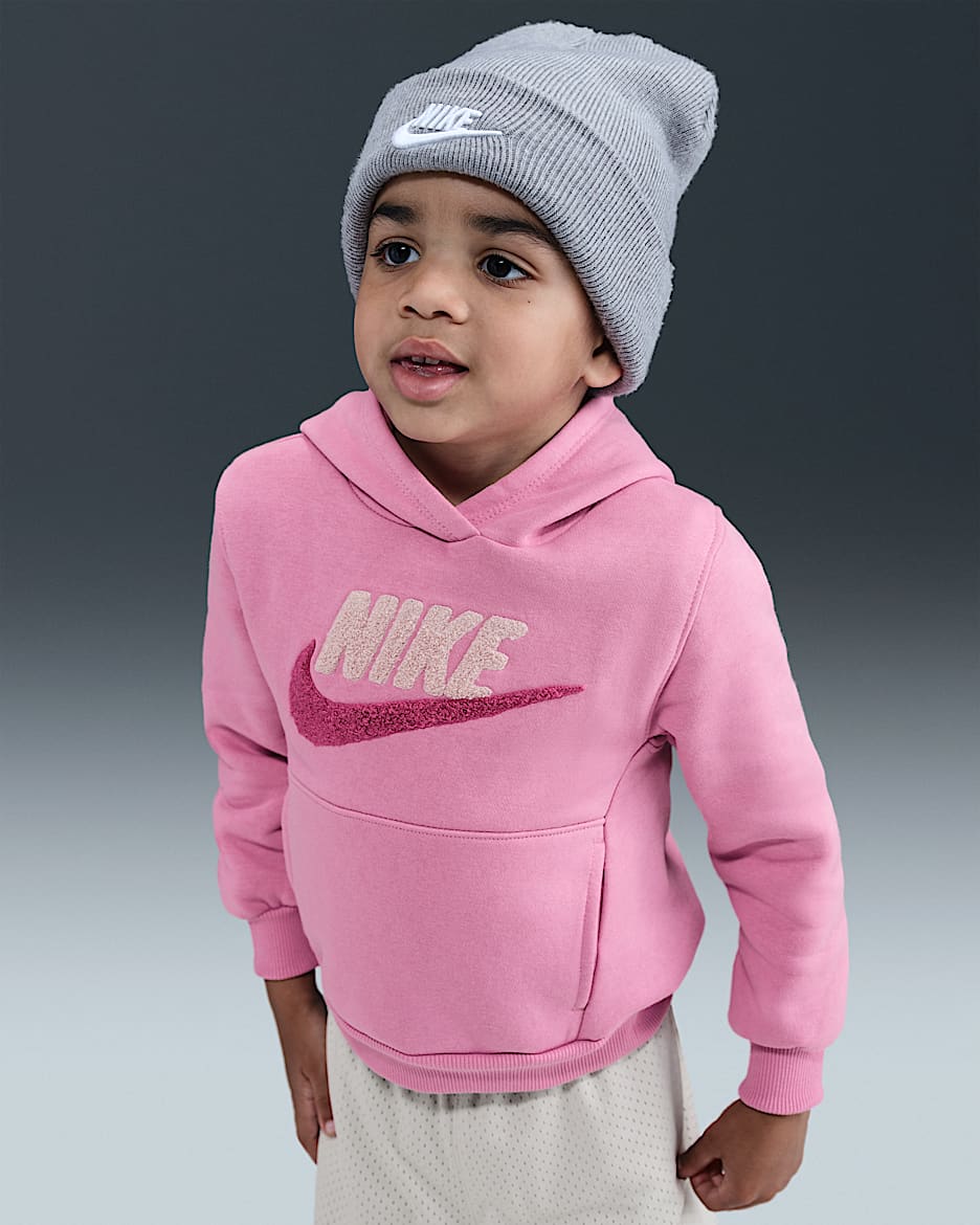 Nike Club Toddler Chenille Pullover Hoodie - Magic Flamingo