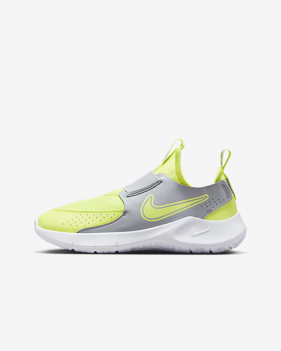Nike Flex Runner 3 Big Kids' Road Running Shoes - Summit White/White/Light Lemon Twist