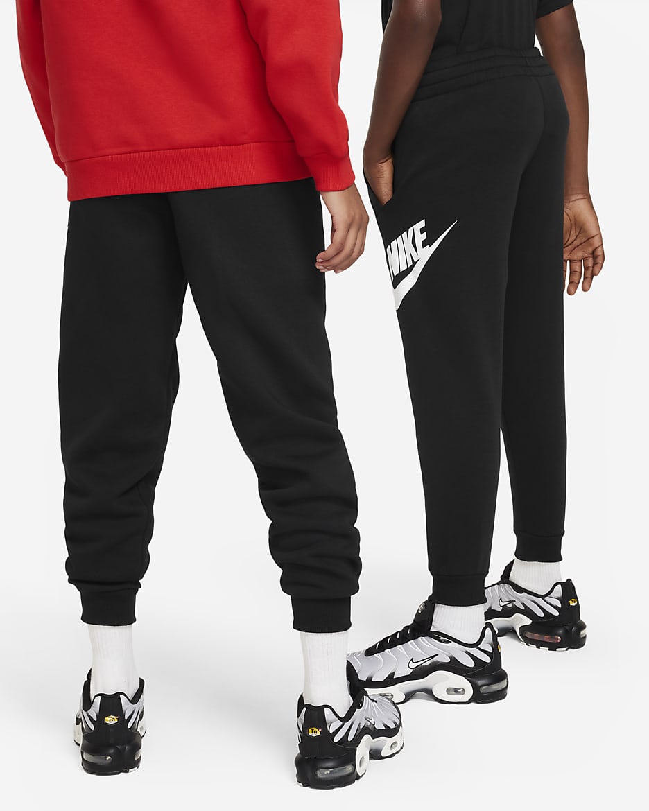 Nike Club Fleece Big Kids' Joggers - Black/White