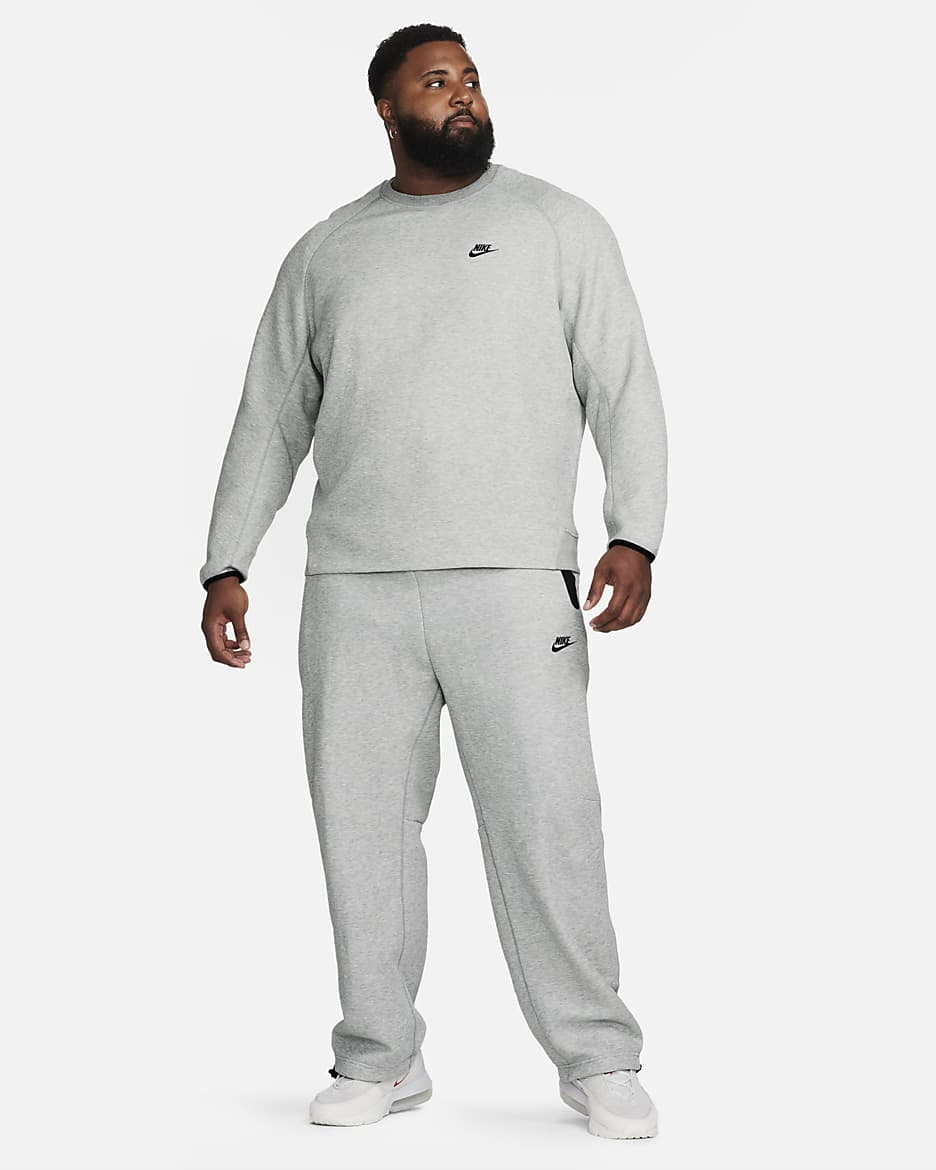 Nike Sportswear Tech Fleece Men's Crew - Dark Grey Heather/Black