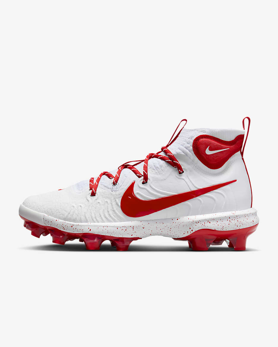 Nike Alpha Huarache NXT MCS Men's Baseball Cleats - White/University Red