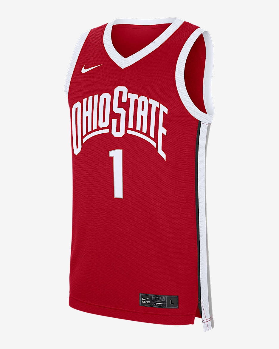Ohio State Replica Men's Nike College Basketball Jersey - University Red
