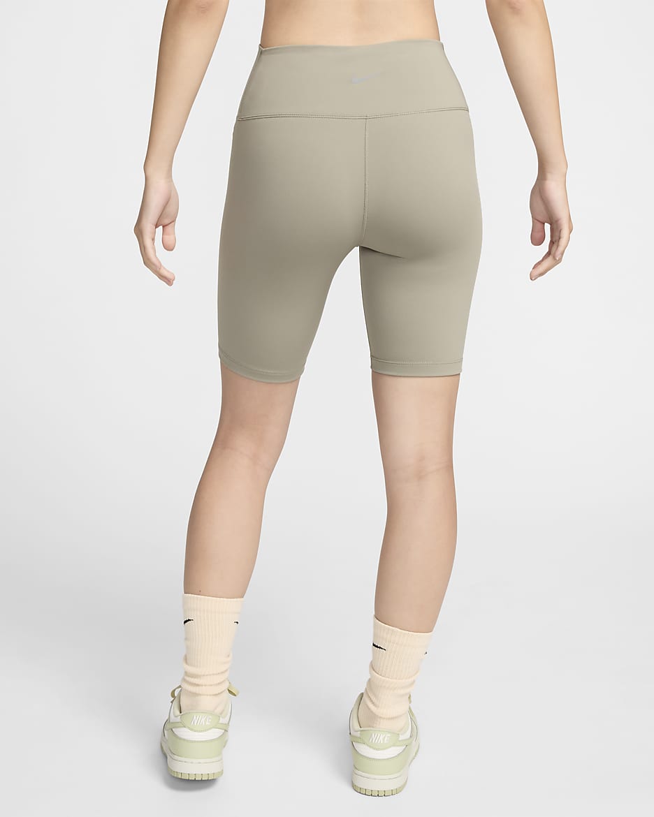 Shorts de ciclismo de tiro alto de 20 cm para mujer Nike One - Militar claro/Negro