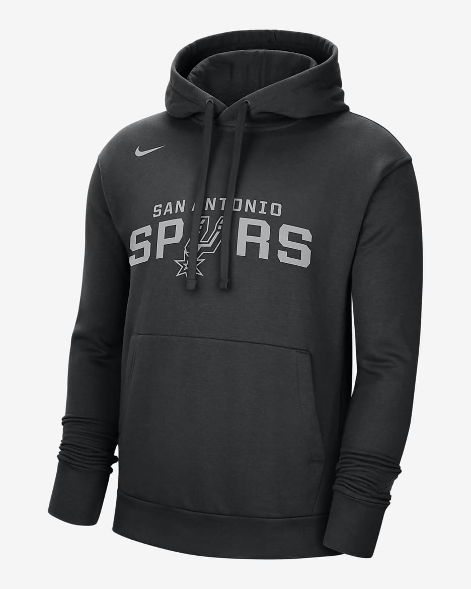 San Antonio Spurs Essential Men's Nike NBA Fleece Pullover Hoodie - Black