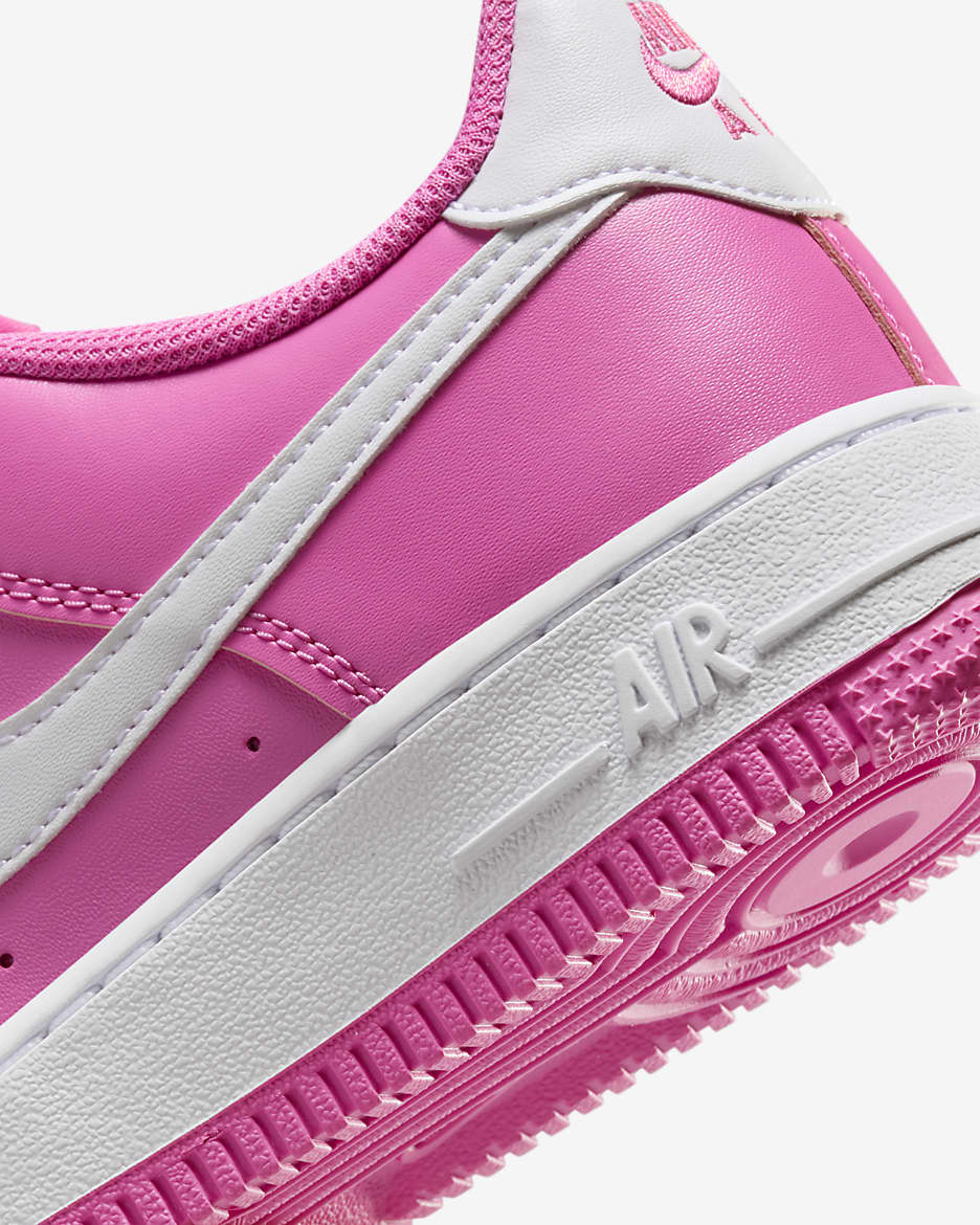 Nike Air Force 1 Older Kids' Shoes - Playful Pink/White