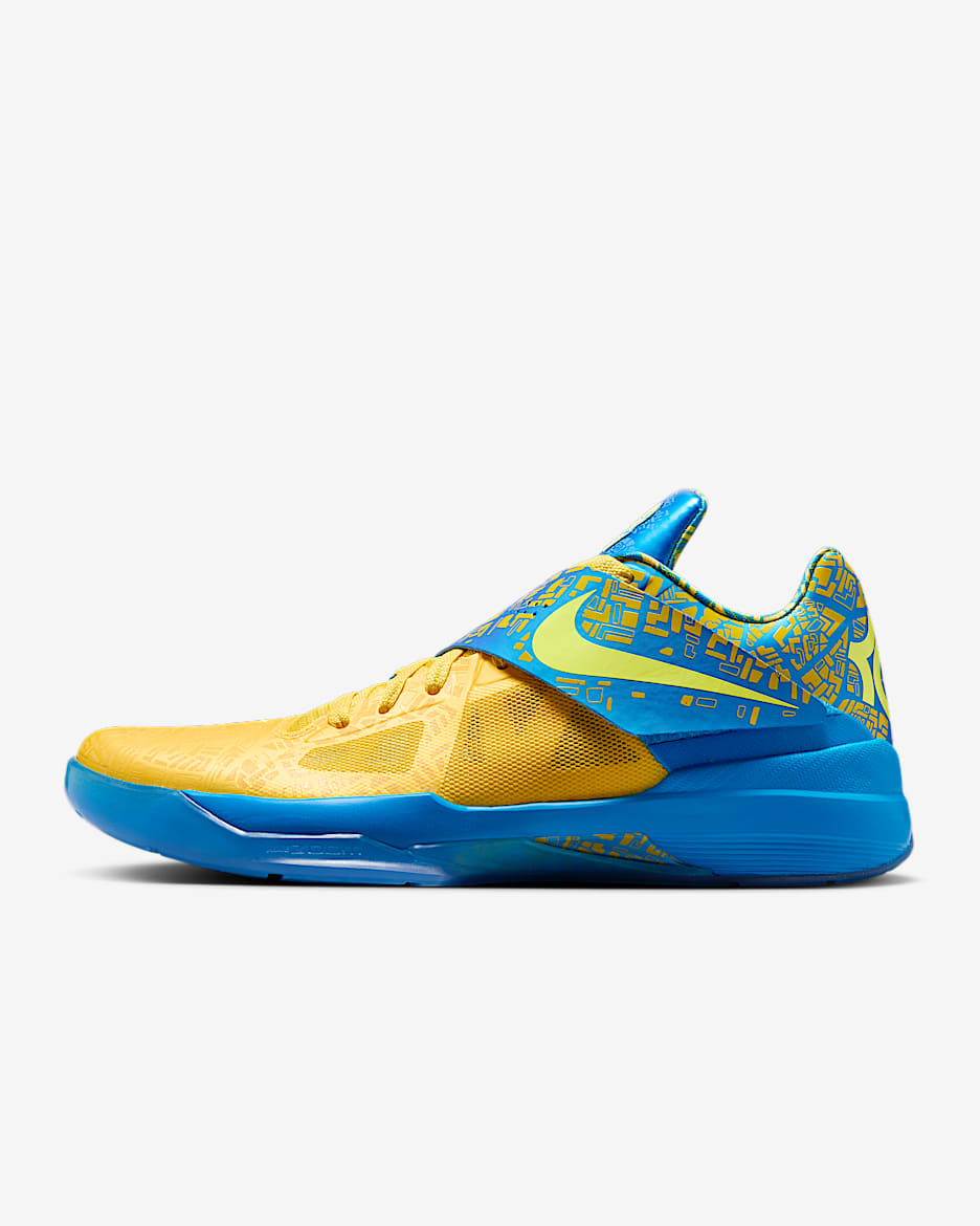 Tenis para hombre Nike Zoom KD 4 - Azul foto/Amarillo tour/Toque de limón