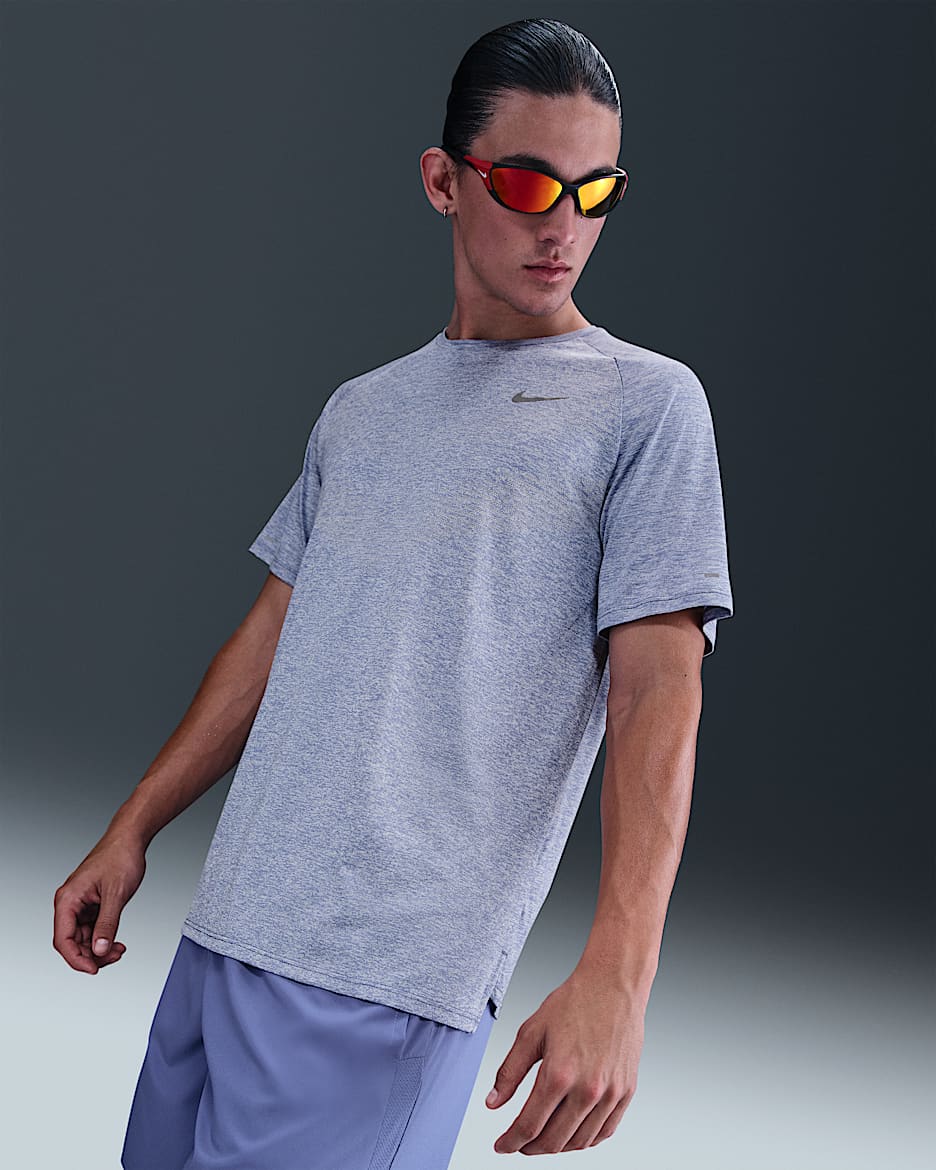 Nike Stride Men's Dri-FIT ADV Short-Sleeve Running Top - World Indigo/Heather