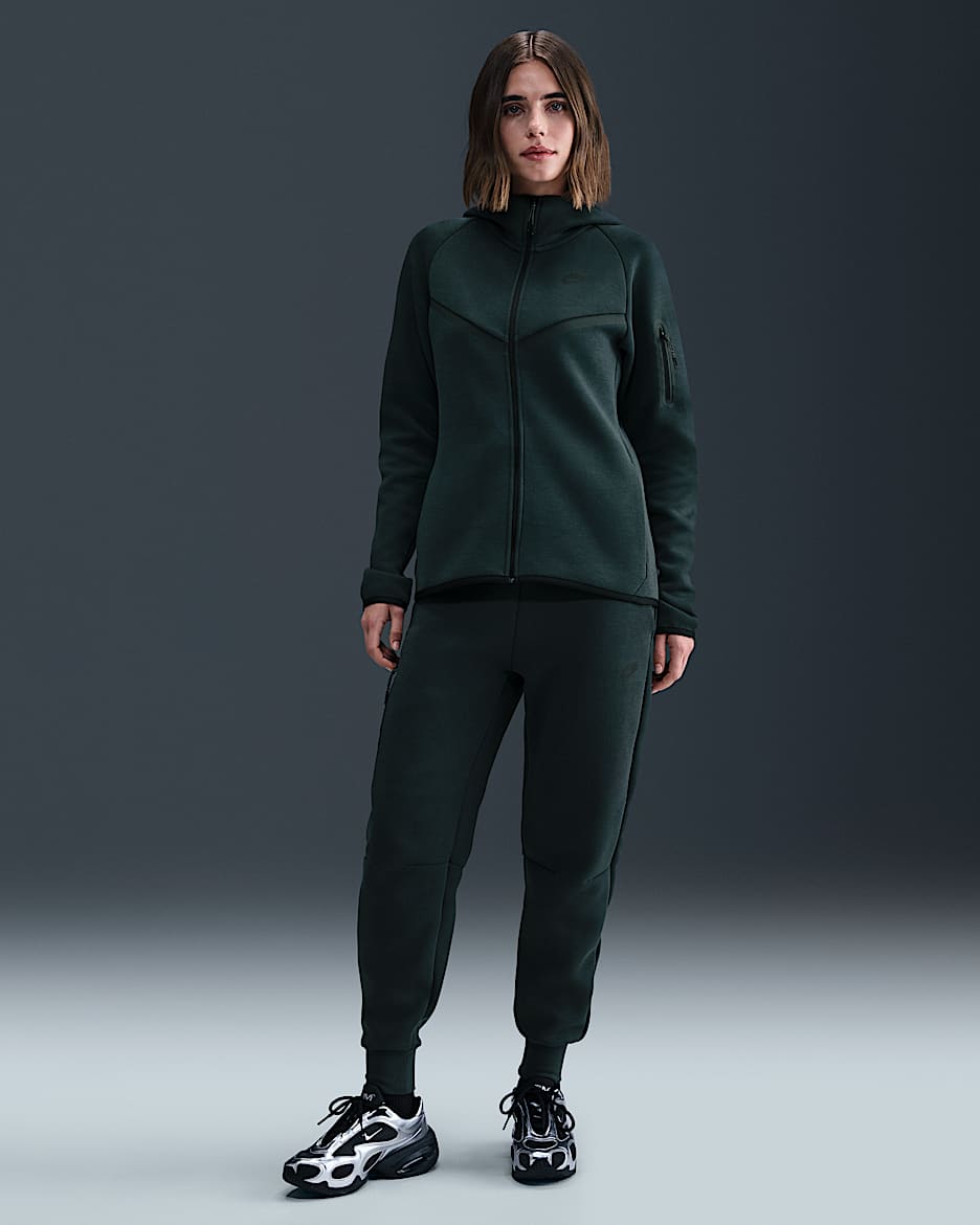 Nike Sportswear Tech Fleece Pantalons jogger de cintura mitjana - Dona - Seaweed/Negre