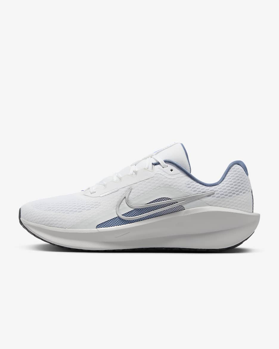 Nike Downshifter 13 Men's Road Running Shoes - White/Ashen Slate/Photon Dust/Metallic Silver