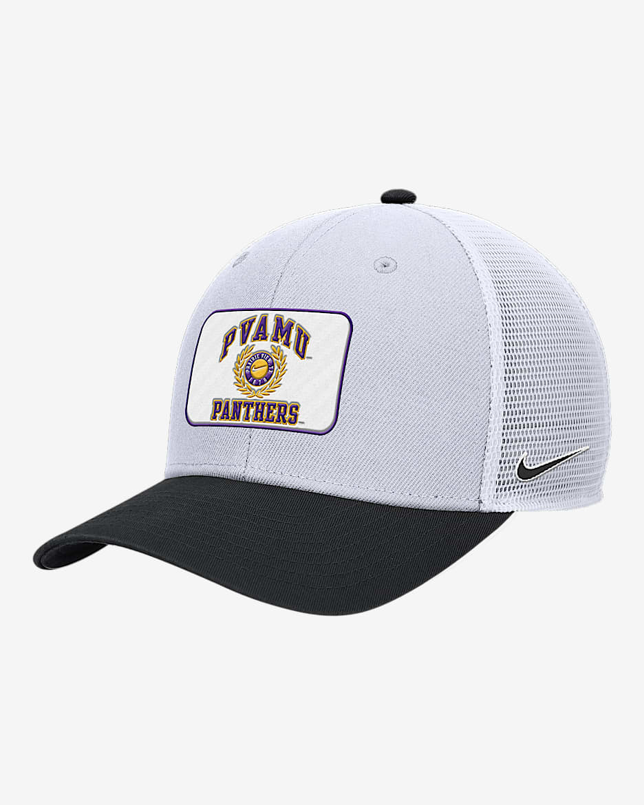 Prairie View A&M Rise Nike College Trucker Cap - White
