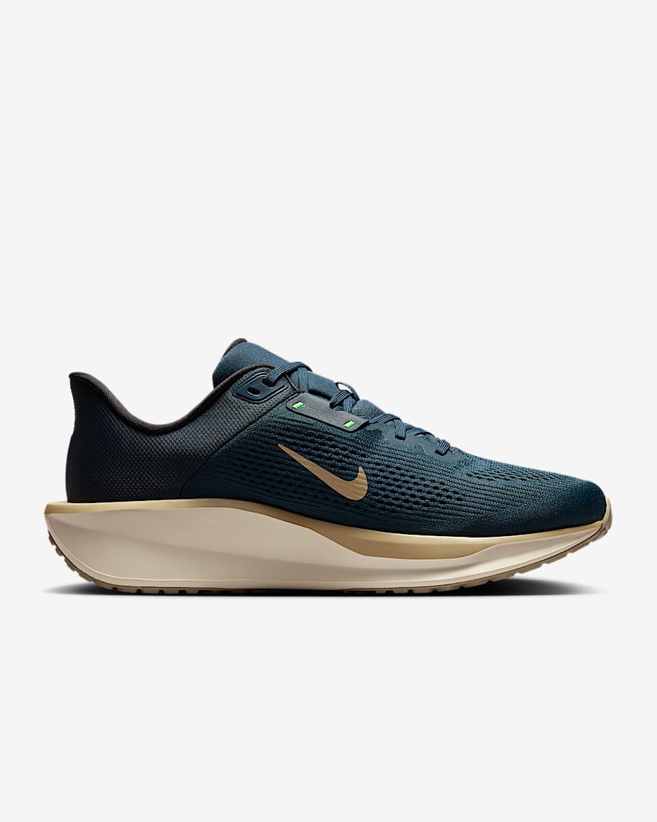 รองเท้าวิ่งโร้ดรันนิ่งผู้ชาย Nike Quest 6 - Armory Navy/Green Strike/ดำ/Desert Khaki