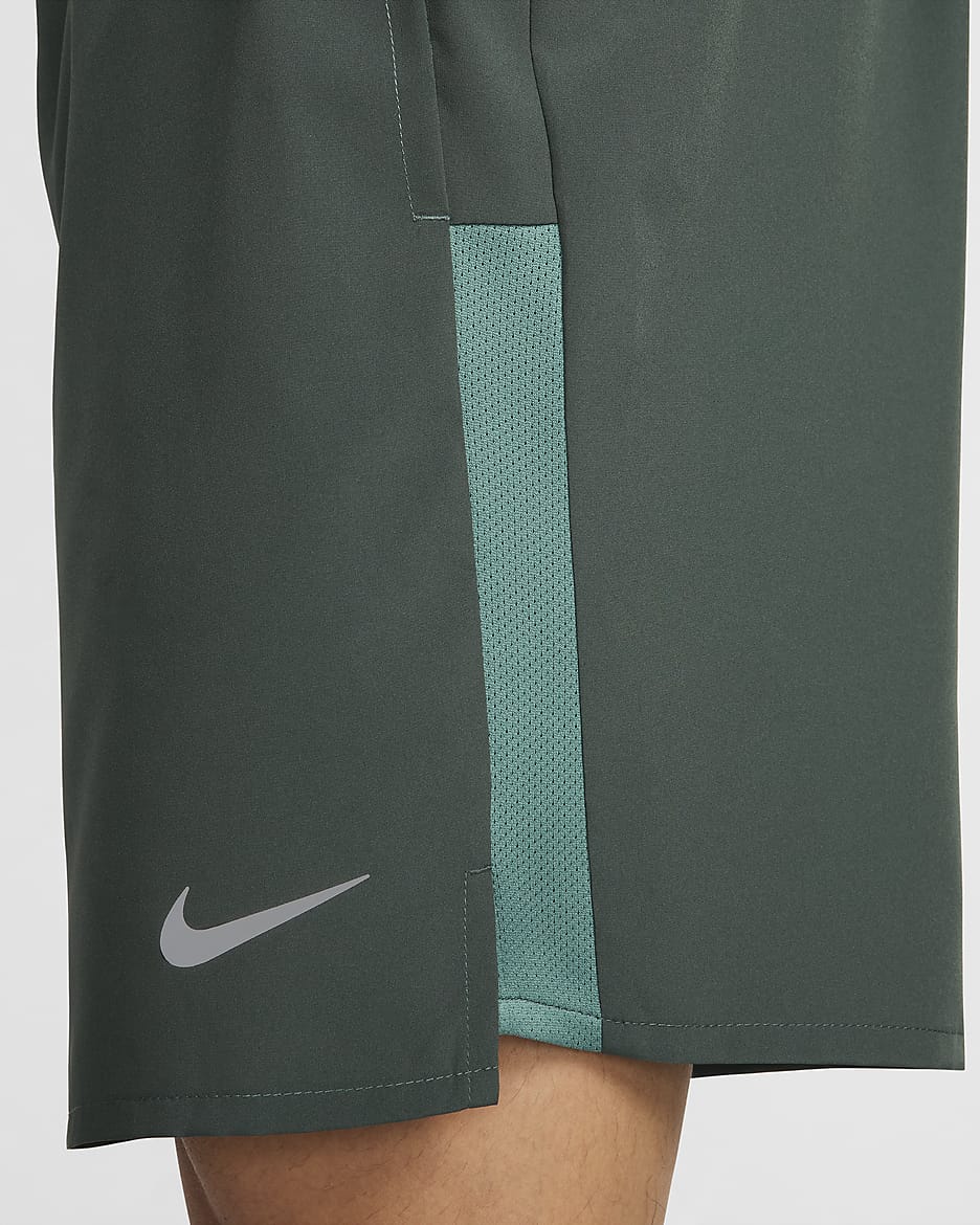 Nike Challenger Men's Dri-FIT 18cm (approx.) Brief-Lined Running Shorts - Vintage Green/Bicoastal/Black