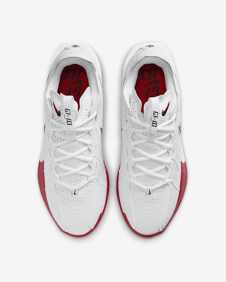 Nike G.T. Cut 3 Basketball Shoes - White/Sport Red/Obsidian