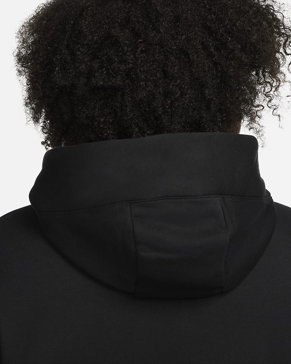Nike Sportswear Phoenix Fleece Women's Oversized Full-Zip Hoodie (Plus Size) - Black/Sail