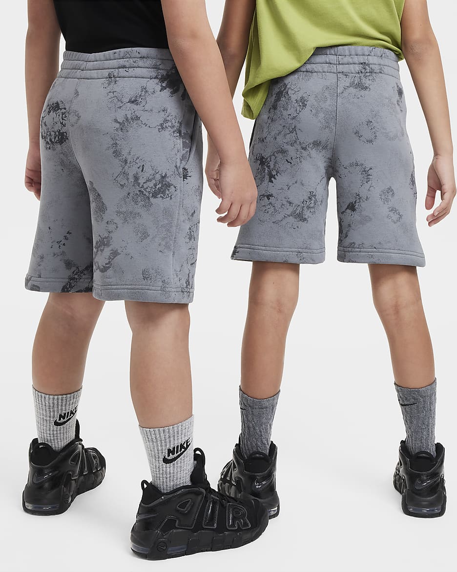 Nike Sportswear Club Fleece shorts van sweatstof voor kids - Smoke Grey/Wit