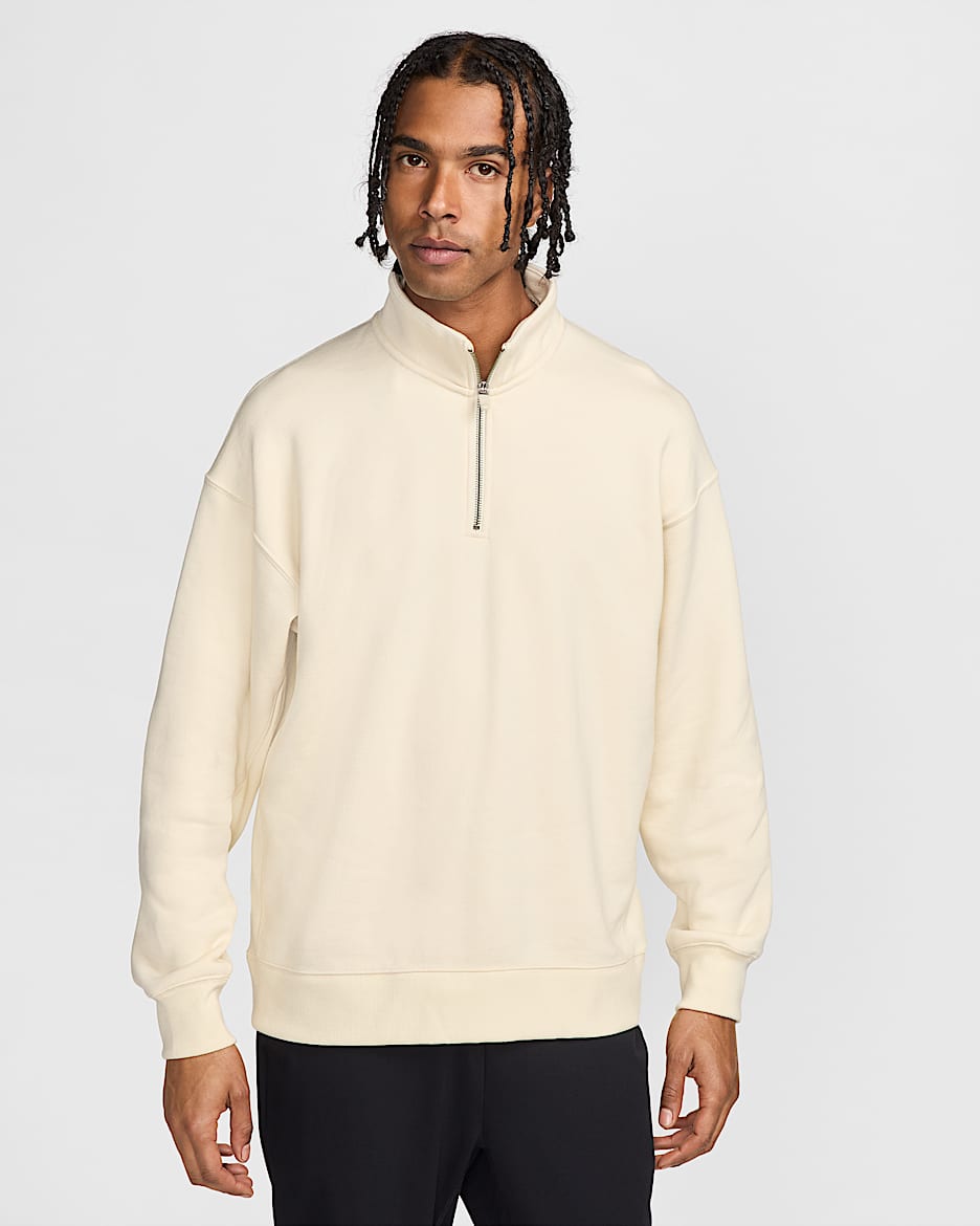 Sudadera con cierre de 1/4 Nike Wool Classics - Puro