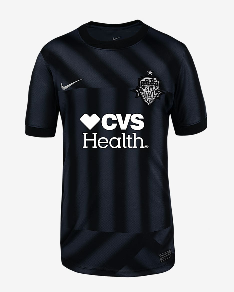 Washington Spirit 2025 Stadium Home Big Kids' Nike Dri-FIT NWSL Replica Jersey - Black/Thunder Blue
