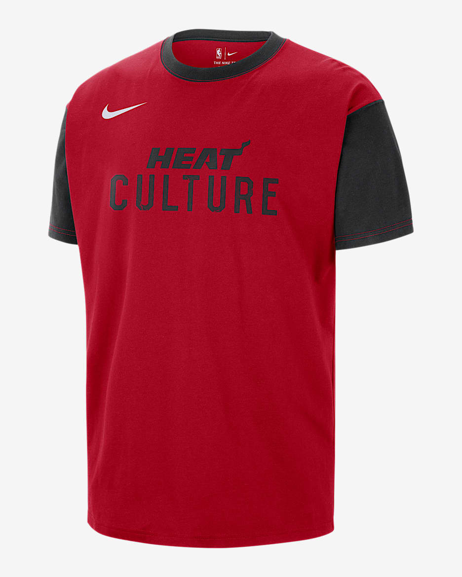 Playera Nike NBA para hombre Miami Heat Courtside City Edition - Rojo universitario