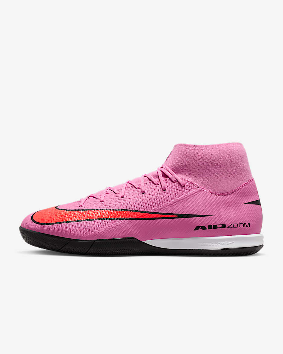 Chaussure de foot en salle montante Nike Mercurial Superfly 10 Academy - Magic Flamingo/Total Crimson/Noir