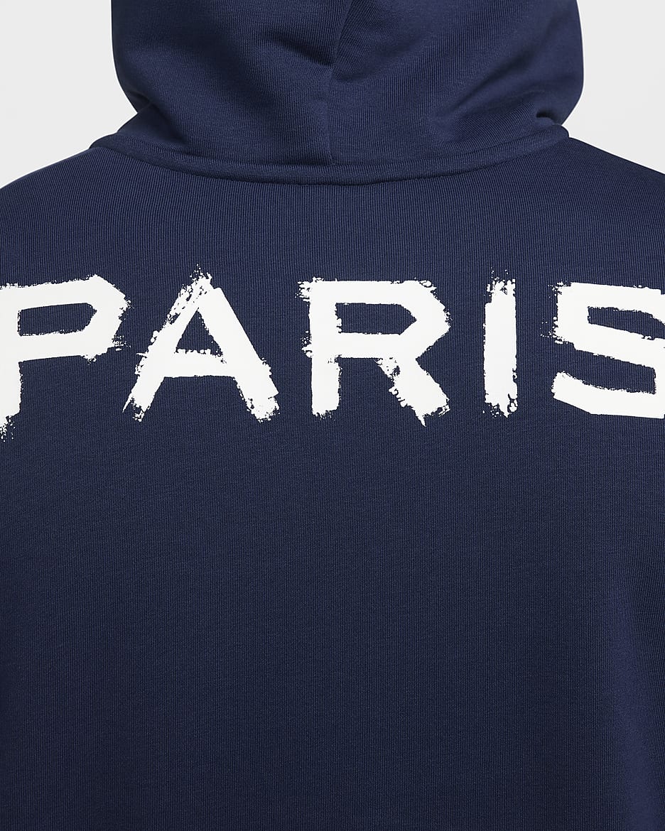 Paris Saint-Germain Standard Issue Nike Dri-FIT Fußball-Hoodie (Herren) - Midnight Navy/University Red