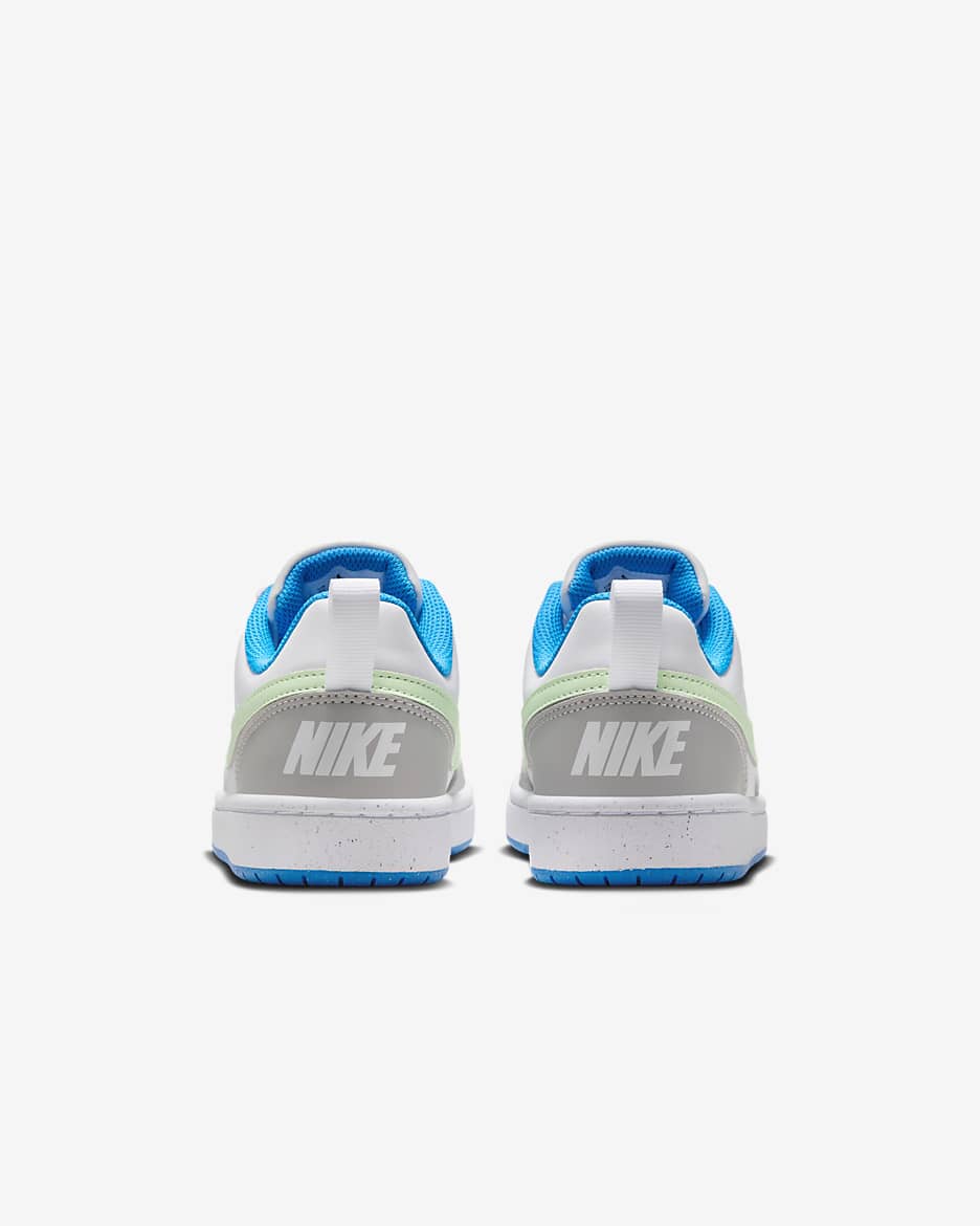 Nike Court Borough Low Recraft kinderschoenen - Light Iron Ore/Wit/Photo Blue/Vapor Green