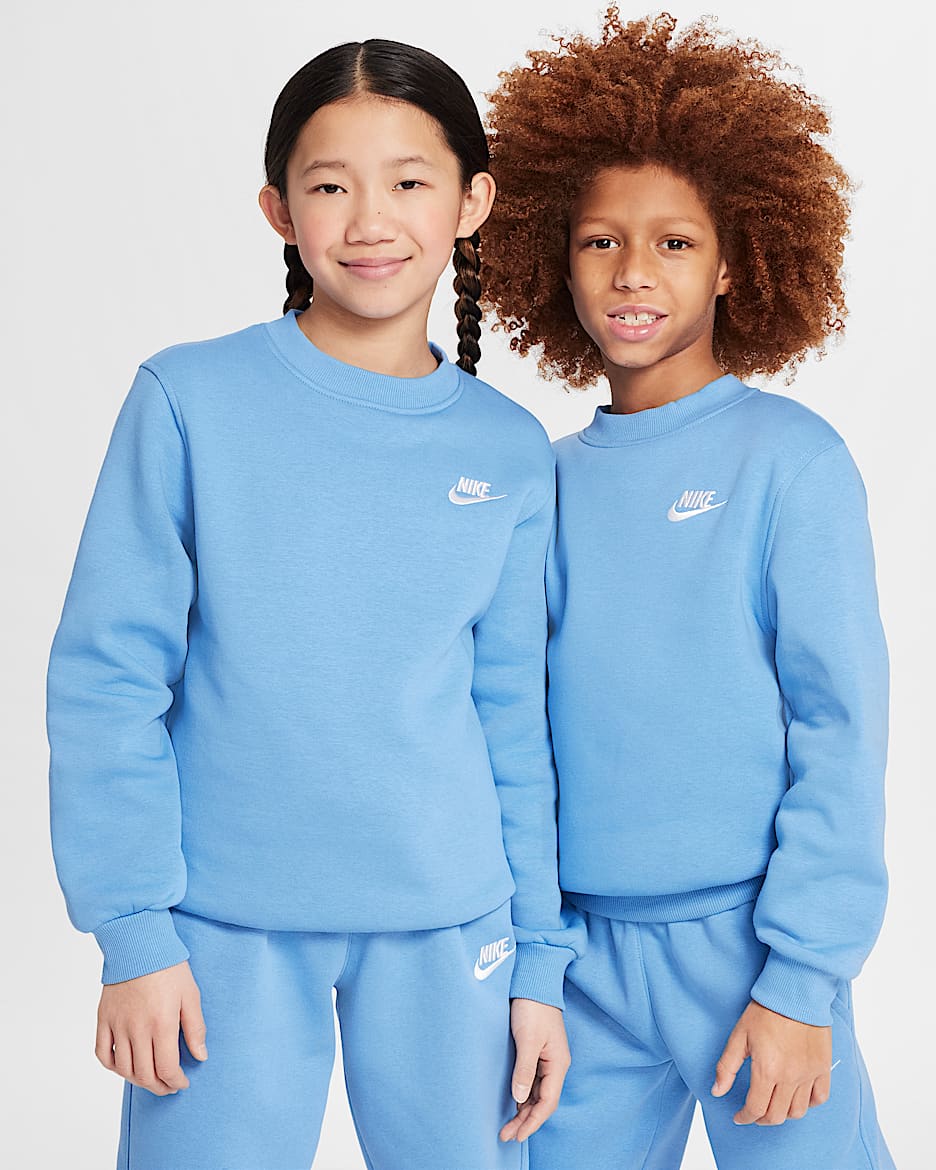 Nike Sportswear Club Fleece Sudadera - Niño/a - Blue Beyond/Blanco