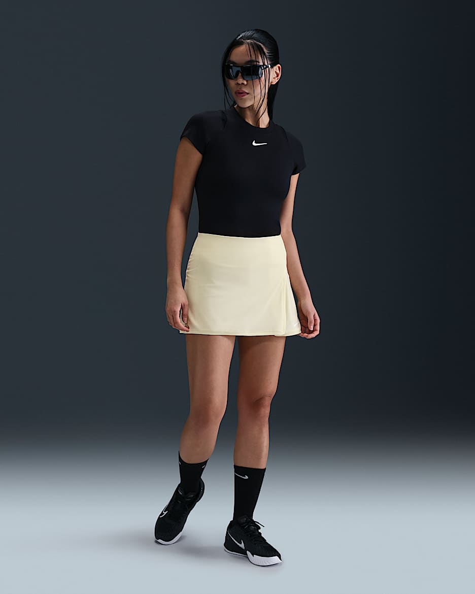 Nike Victory Women's Dri-FIT Straight Tennis Skirt - Alabaster/White
