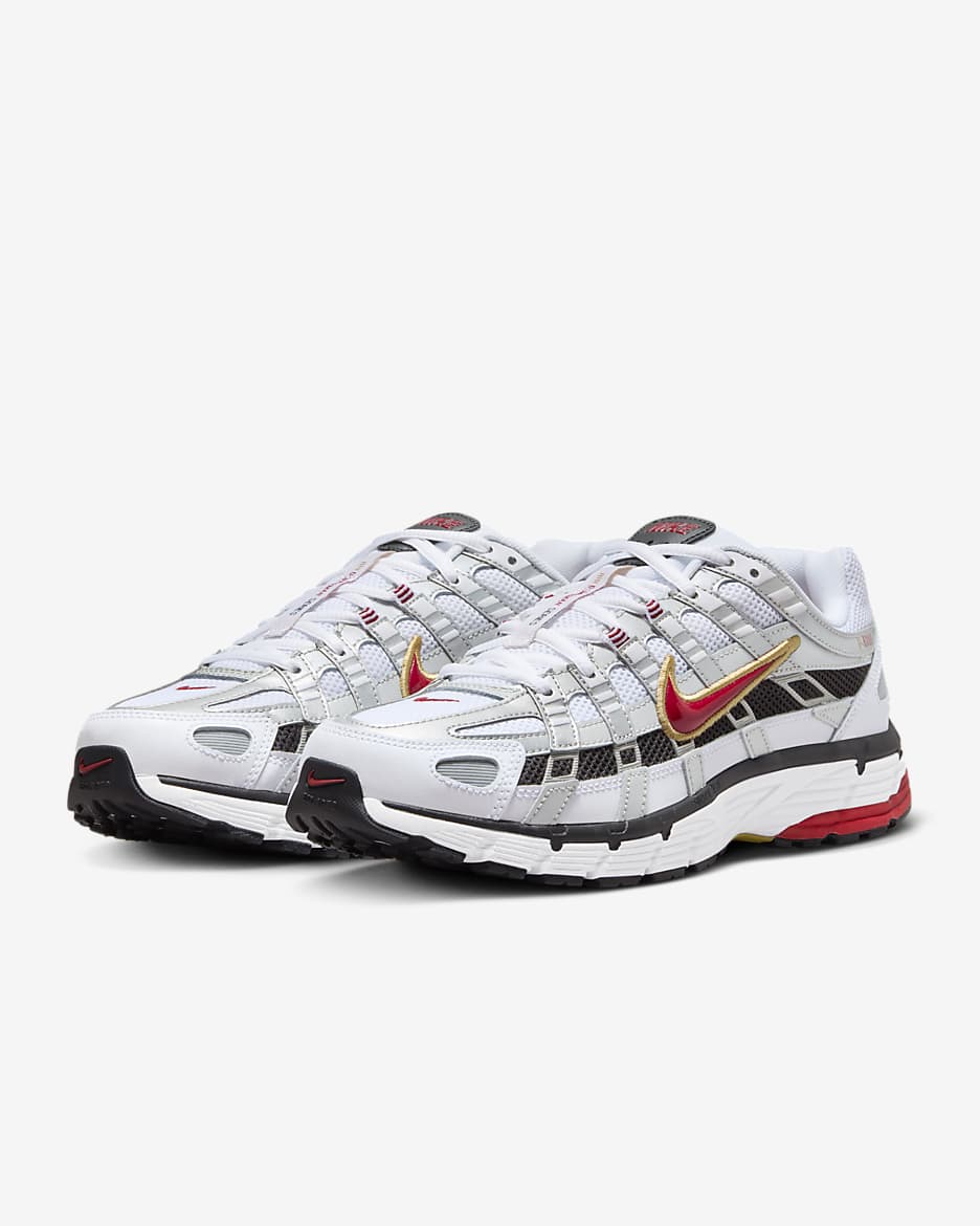 Nike P-6000 Shoes - White/Metallic Platinum/Varsity Red