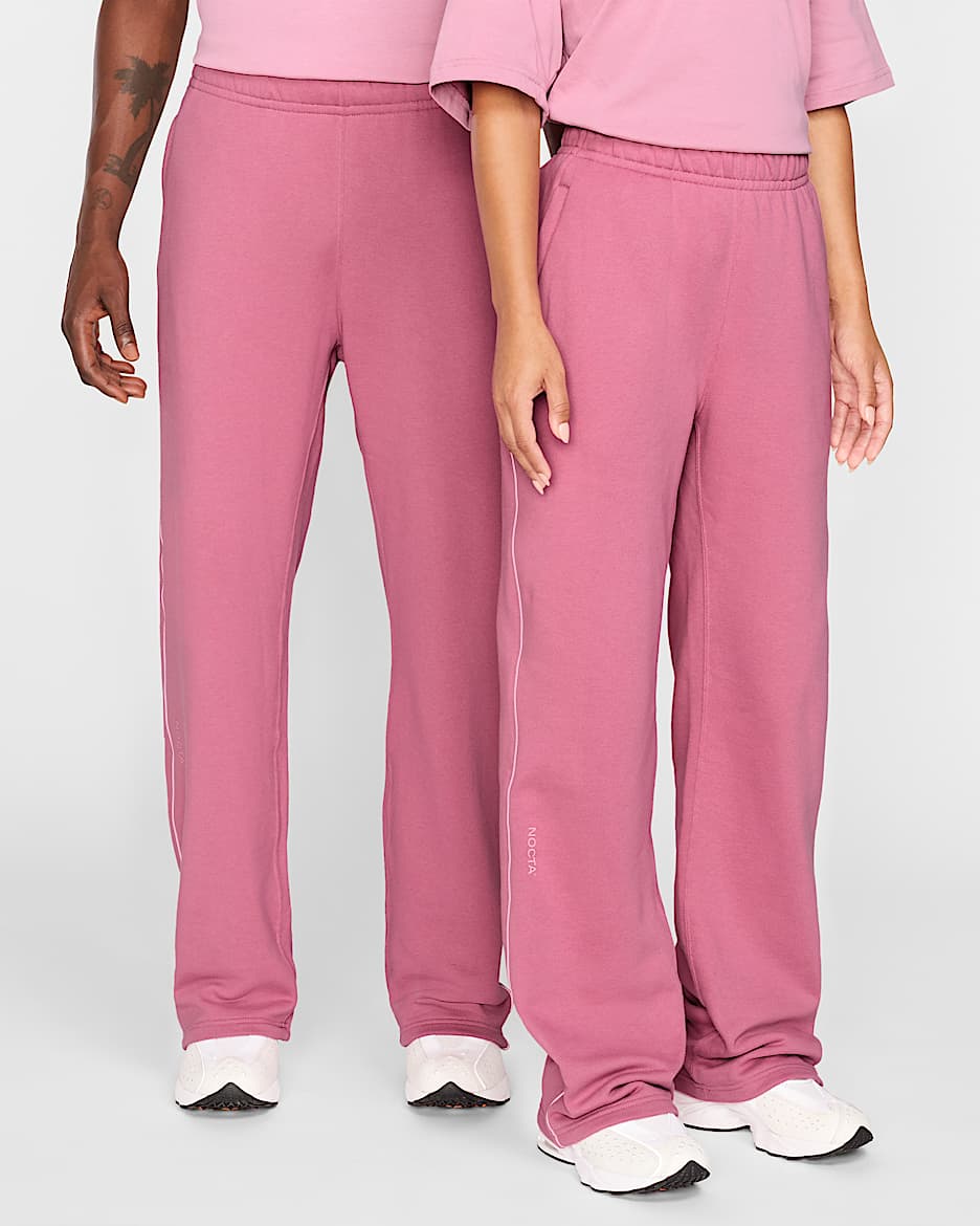 NOCTA NOCTA Fleece CS Open-Hem Sweatpants - Desert Berry/Elemental Pink/Elemental Pink