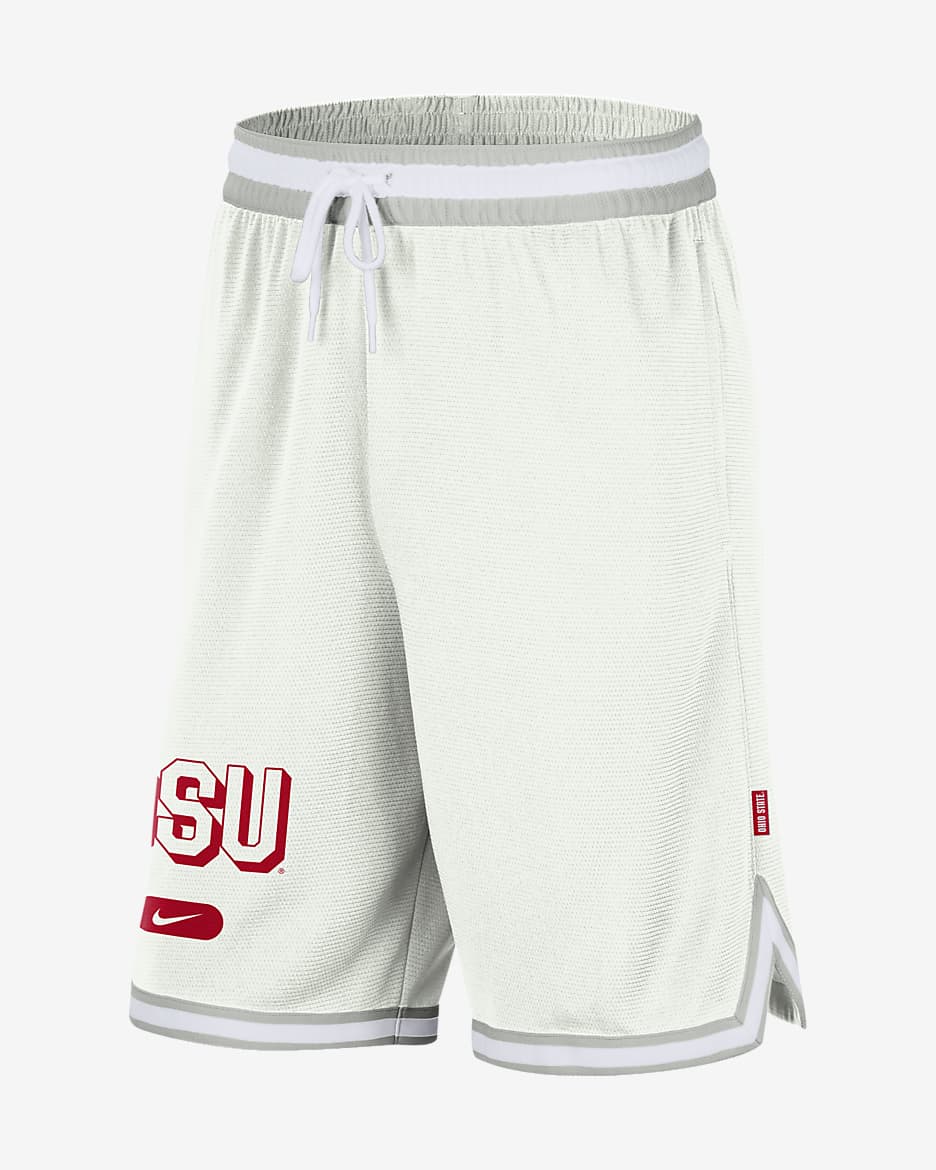 Ohio State DNA 3.0 Men's Nike Dri-FIT College Shorts - Summit White/University Red