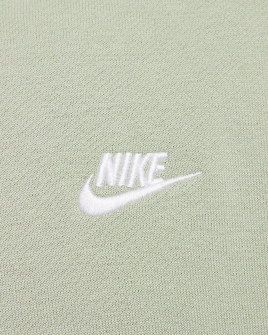 เสื้อมีฮู้ดแบบสวมผ้าเฟรนช์เทรีขนาดโอเวอร์ไซส์ผู้ชาย Nike Club Fleece - Jade Horizon/Jade Horizon/ขาว