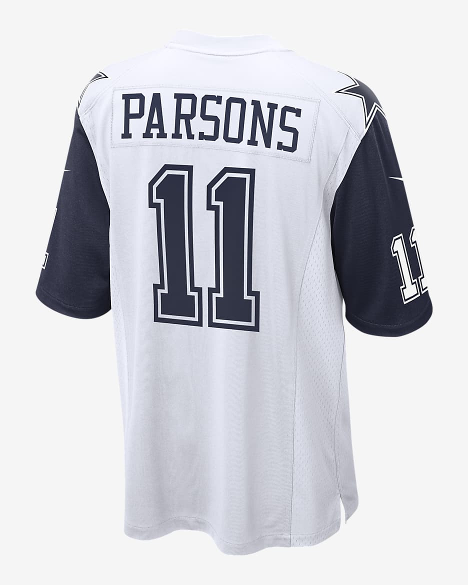 NFL Dallas Cowboys (Micah Parsons) Men's Game Football Jersey - White/Navy